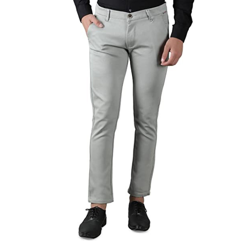 Hence Cotton - Textured Stretchable Trousers for Men