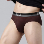 Men Brown & Blue Pack Of 2 Solid Cotton Briefs