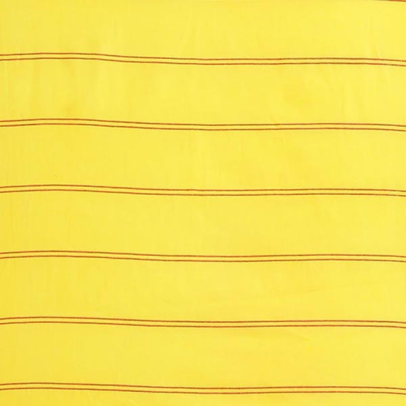 Yellow & White Pure Cotton Saree